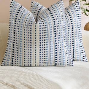 Gioia Casa 2-Pack Bohemian Dot Woven Cushion Covers 45cm x 45cm - Blue