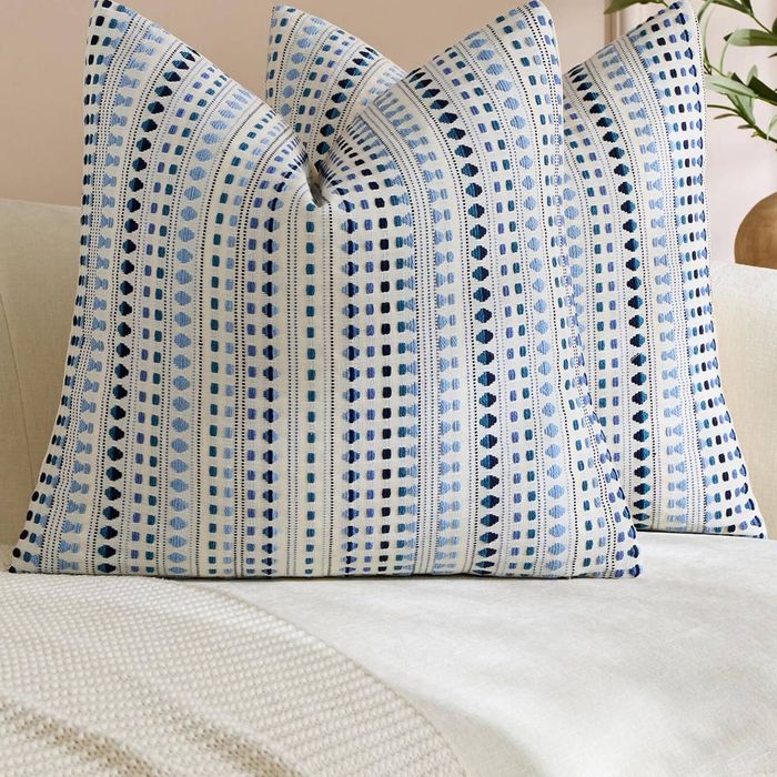 Gioia Casa 2-Pack Bohemian Dot Woven Cushion Covers 45cm x 45cm - Blue