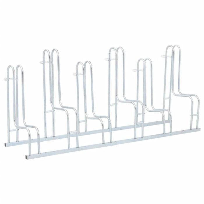 vidaXL Bicycle Stand for 6 Bikes Rack Floor Freestanding Galvanised Steel