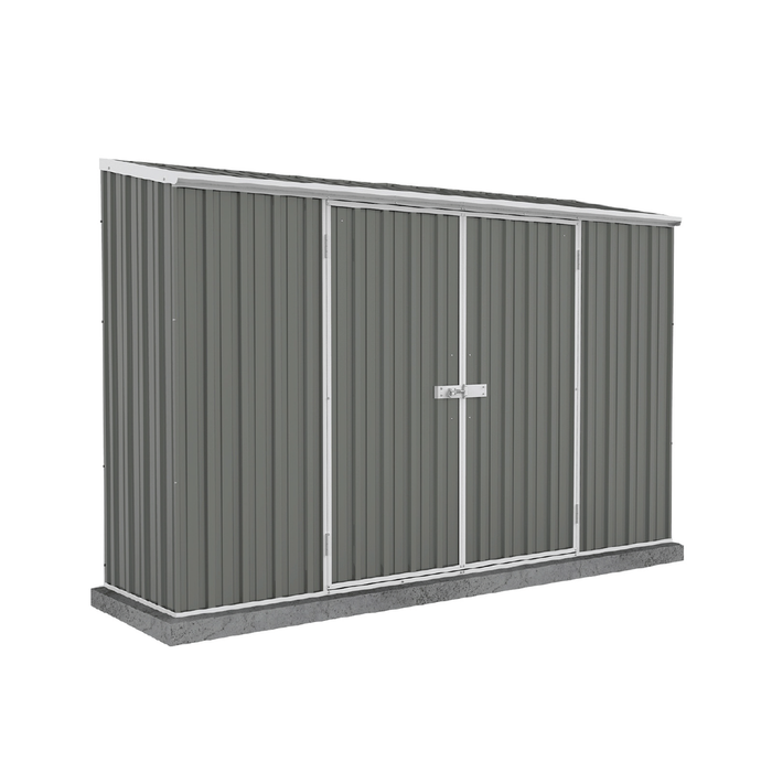 Absco Sheds 3.0 x 0.78 x 1.95m Woodland Grey Double Door Space Saver Garden Shed