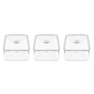 3PK Boxsweden Crystal 5.1L/33.5cm Green Saver Fresh Storer Container - Clear