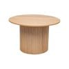 Wooden Ribbed Coffee Table Natural