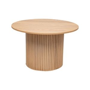 Wooden Ribbed Coffee Table Natural