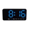 Liquid Ears Large Display Alarm Clock Dual Alarms Dimmable Usb Powered Black