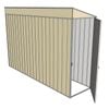 Build-a-Shed 0.8 x 3 x 2m Single Hinged End Door Shed - Cream