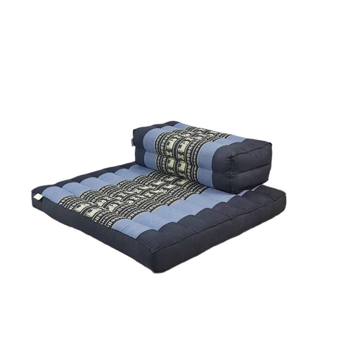 Handmade Meditation Cushion & Seating Block Set - Navy