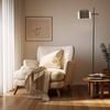 Brilliant 150cm Black With Chrome Shade Benni Floor Lamp