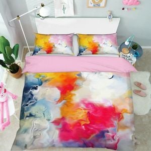 3D Color Cloud 197 Bed Pillowcases Quilt King Size