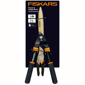 Fiskars Titanium Hedge Shear And Pruner Set 1048180