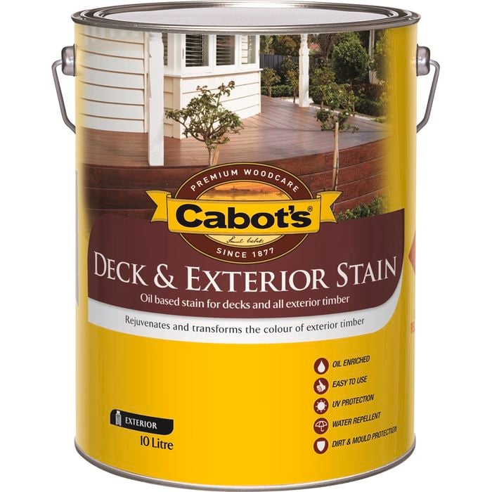Cabot's 10L Merbau Oil Based Deck And Exterior Timber Stain