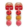 6pc Rosewood Jolly Doggy Rubber Sports Balls
