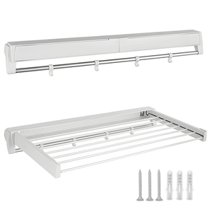 Alston Wall Mounted Drying Rack Clothes Airer Space Saver White