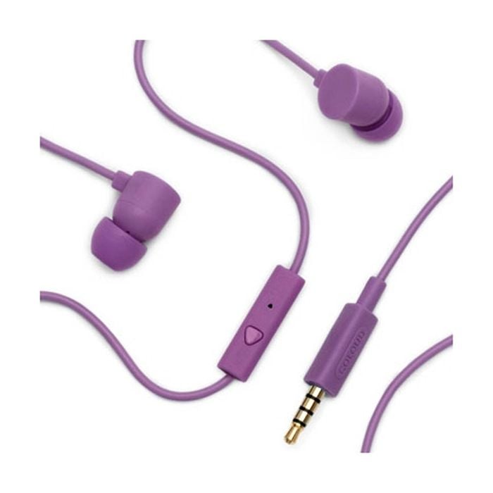 Coloud Colors Purple Headphones Earbuds Stereo Headset with Mic & Remote C19M