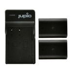 Jupio 2x Battery 1860mAh & USB Single Charger Kit For Panasonic DMW-BLF19E