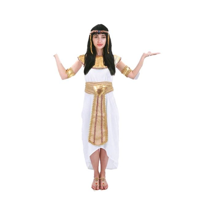More Than Party Adult White and Gold Egyptian Queen Costume M/L