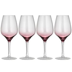 Ladelle Prism Set of 4 Wine Glasses - Plum