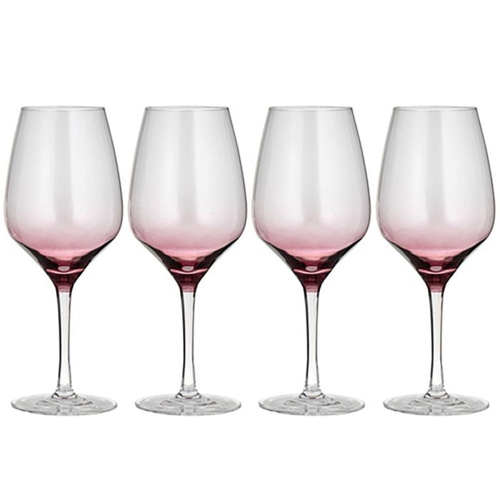 Ladelle Prism Set of 4 Wine Glasses - Plum