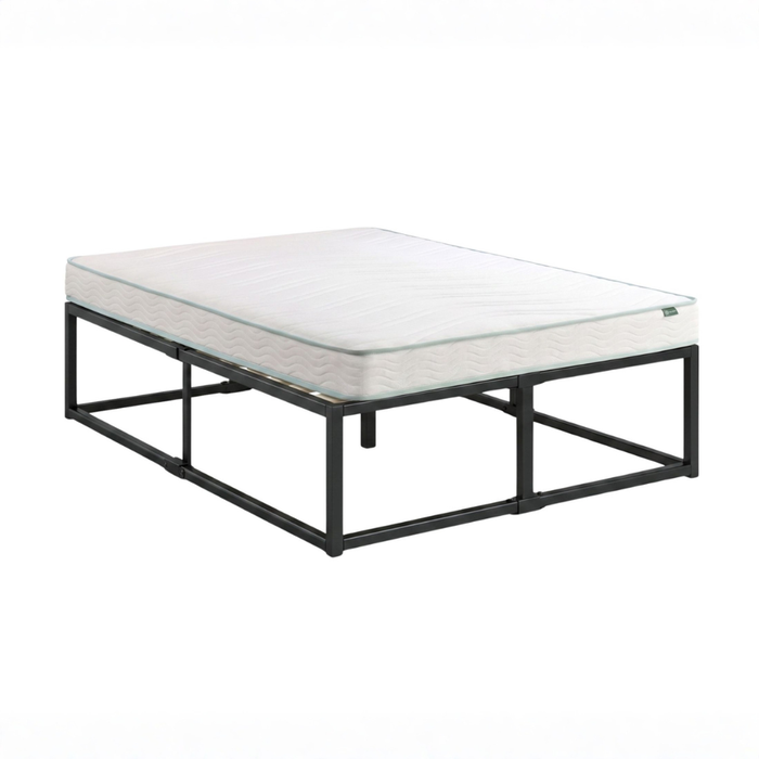 Zinus Double Joseph Metal Bed Frame & Bonnell Spring Mattress Set, 45cm High, Essential Inner Spring