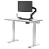 Desky Dual Mini Sit To Stand White Desk 1000x600mm White Frame