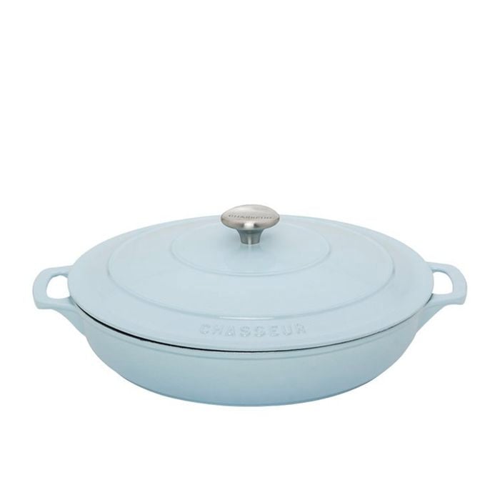 Chasseur Round Casserole w/ Lid 30cm - 2.5L Duck Egg Blue