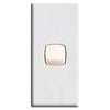 HPM White Linea 1 Gang Architrave Switch