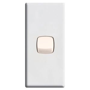 HPM White Linea 1 Gang Architrave Switch