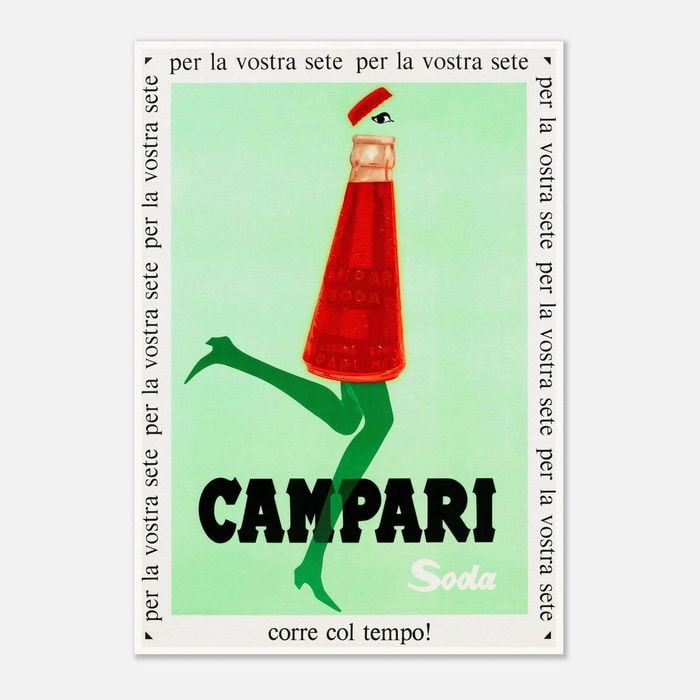 Galrie Vintage Campari Soda Poster from Italy 1968 Iconic Artwork for Home Décor, Poster Only, A0 84 x 119cm (33 X 47inch)