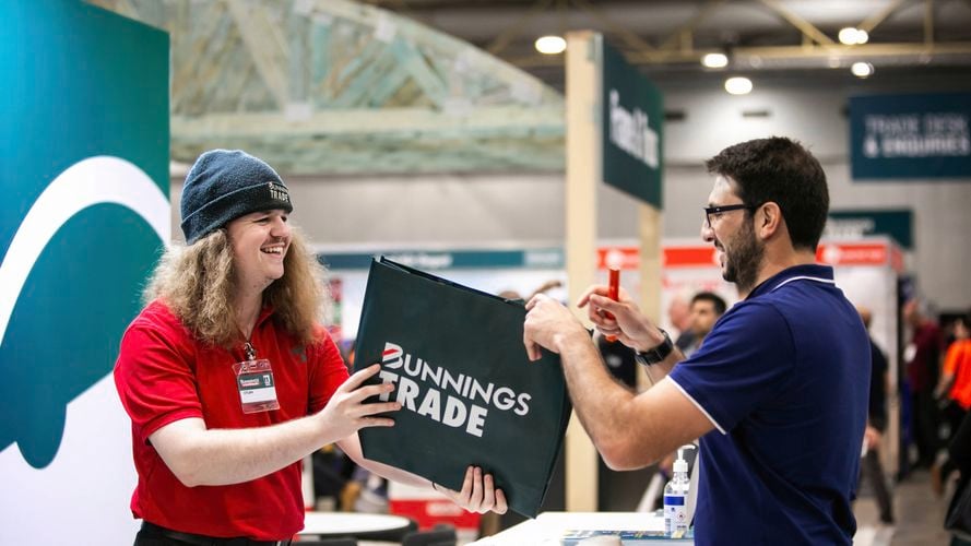 Bunnings team member assisting a customer