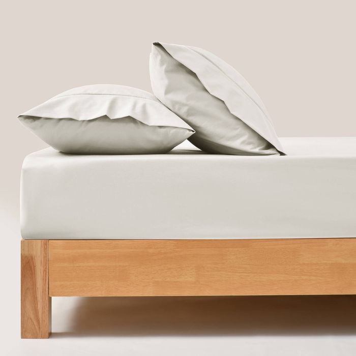 Dreamaker 250tc Cotton & Recycled Polyester Blend Fitted Sheet Set Silver Grey Double Bed