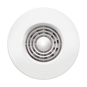 HPM 100mm White Round Slimline Exhaust Fan Wall Kit