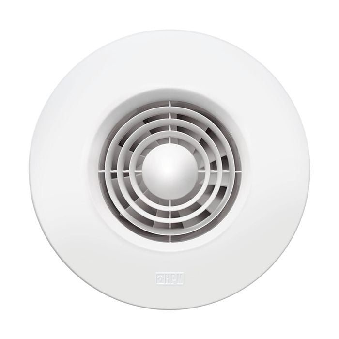 HPM 100mm White Round Slimline Exhaust Fan Wall Kit