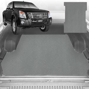 6D Diamond Ute Tub Mat for Isuzu D-Max Crew Cab 2008-2011 (with Spray On Liner or No Liner) - Grey
