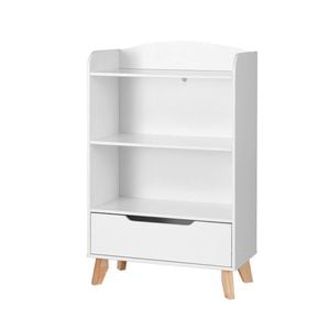 Keezi Kids Bookshelf 3 Tiers Storage Bookcase Drawer