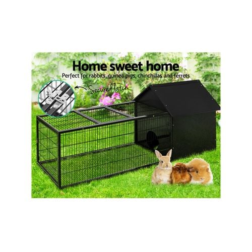 i.Pet Rabbit Cage Hutch 162x60cm Enclosure Metal Bunnings Australia