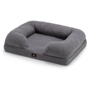Petzly Pet Dog Bed Memory Foam Washable Removable Grey X Large