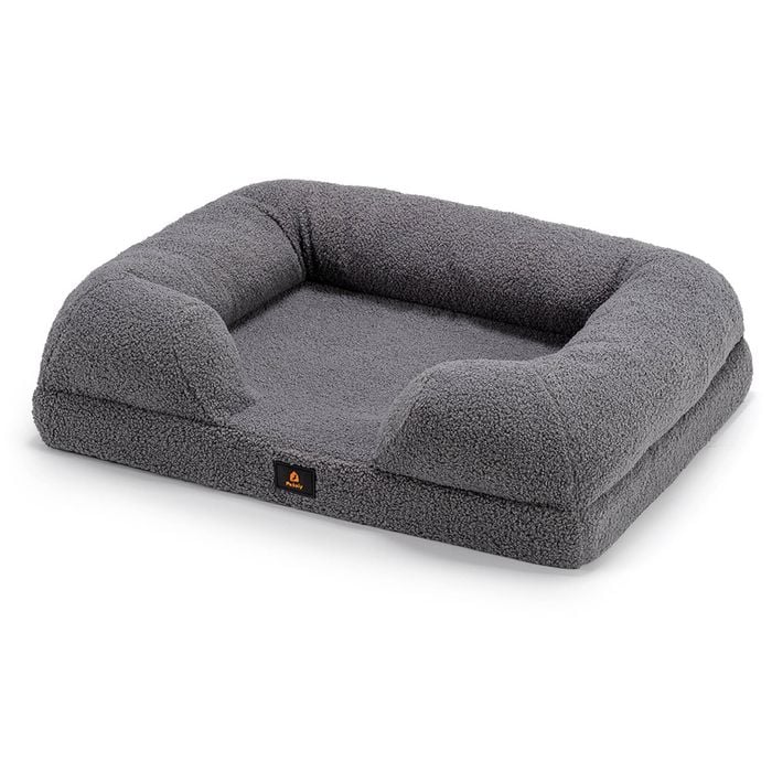 Petzly Pet Dog Bed Memory Foam Washable Removable Grey X Large