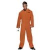 PRISONER COSTUME Plus Size Halloween Jail Convict Adult Outfit Long Sleeve Orange