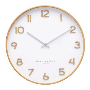 One Six Eight London Wallace White 41cm Silent Wall Clock