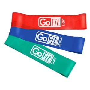 3pc GoFit Power Loop Exercise Training Resistance Bands Set Heavy/Medium/Light