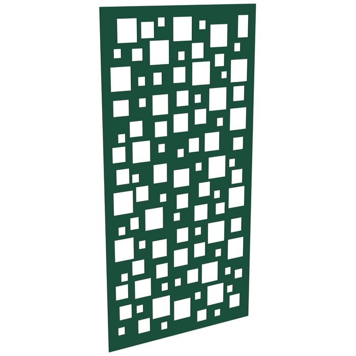 ProtectorAl 300-1200 x 1201-2400mm Dark Green/Gloss White Squares Unframed Composite Deco Panel