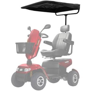 EQUIPMED Mobility Scooter & Power Wheelchair Shade Canopy Roof, 1-Inch Mount, 3 Height Settings, Black