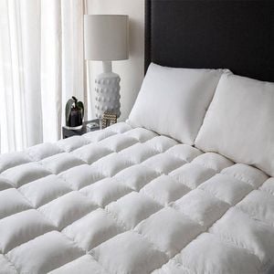 Renee Taylor Long Single Deluxe 1000 GSM Fully Fitted Mattress Topper White