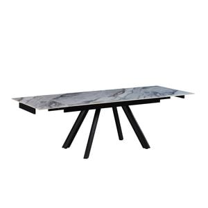 Sintered Stone Top Sturdy Feet Powder Coating Dining Table