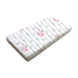 Babyhood Amani Bebe Organic Jersey Cotton Compact Fitted Sheet - Vintage Floral