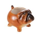 Emporium Bullwinkle Dog Planter Brown & White 16.2x13x11.5cm