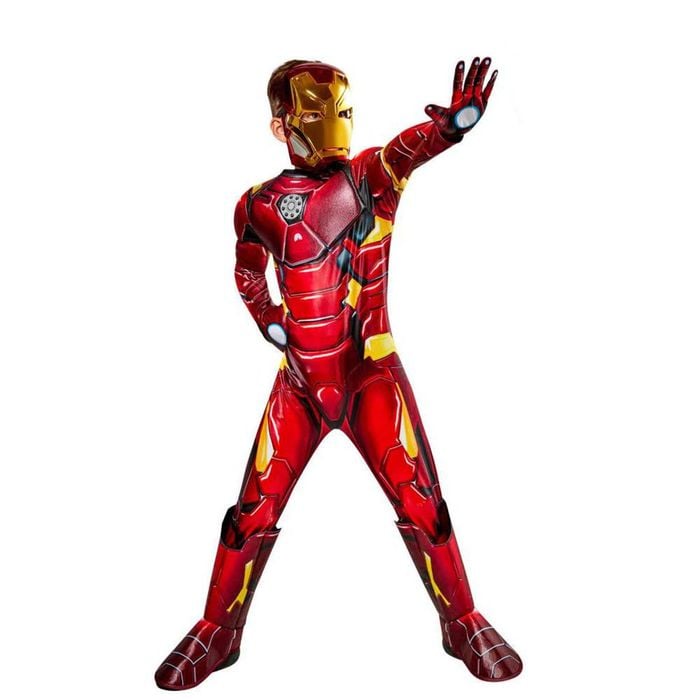 Iron Man Deluxe Suit for Kids with Mask and Gloves, 3-4-YRS