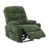 Oikiture Recliner Chair Electric Massage Chair Lounge Heated Polyester Green
