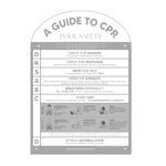 Designer Pool CPR Safety Sign Arch Grey