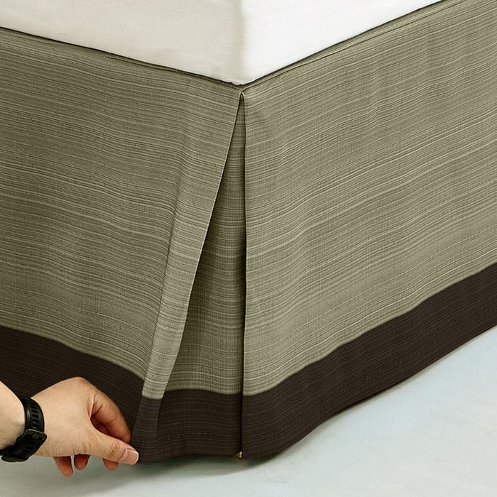 CottonMore Premium Cotton Quality Bed Skirt Valance including Cotton Fabric Go Over Bed Base - King