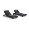 Santorini Outdoor Aluminium Pool Sun Lounge Set In Charcoal